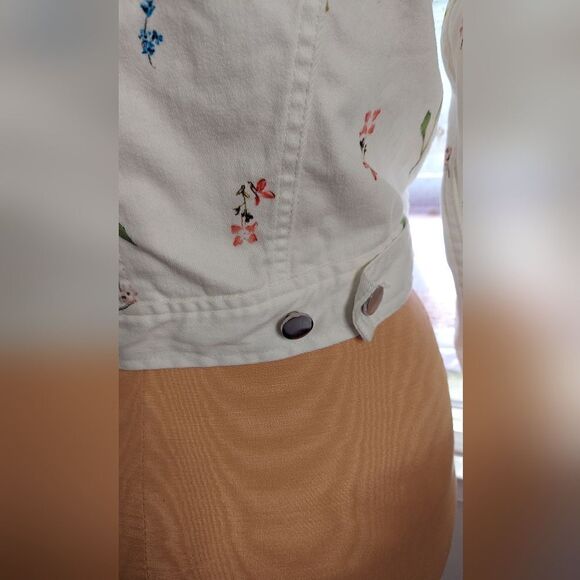 CROP WHITE JEAN JACKET " PARKER" Size XS NWOT - Picture 8 of 12